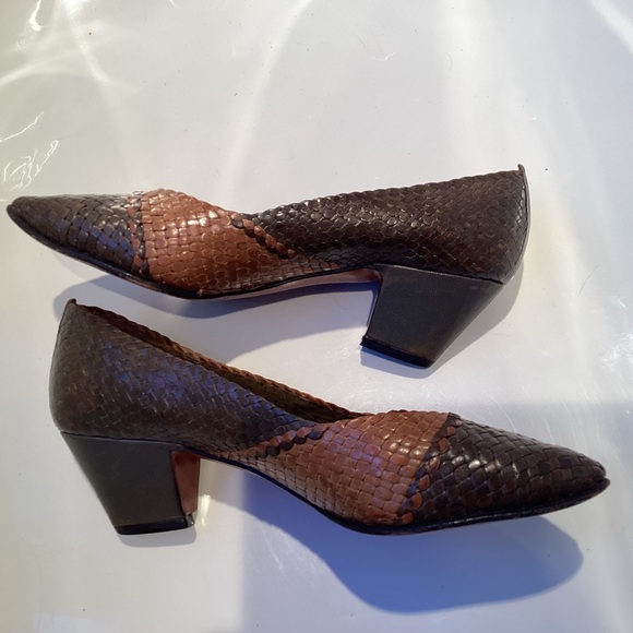 Stephane Kelian Brown and Tan Woven Heels - Picture 3 of 9